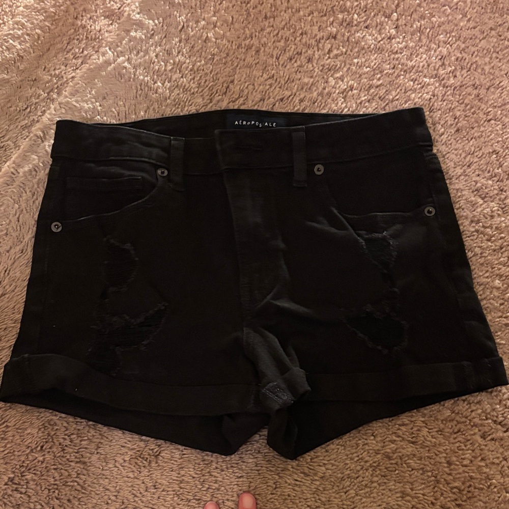 Aeropostale Black Jean Shorts
